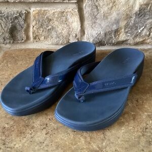 Vionic High Tide II Size 10 Navy Flip Flop Women's Shoes